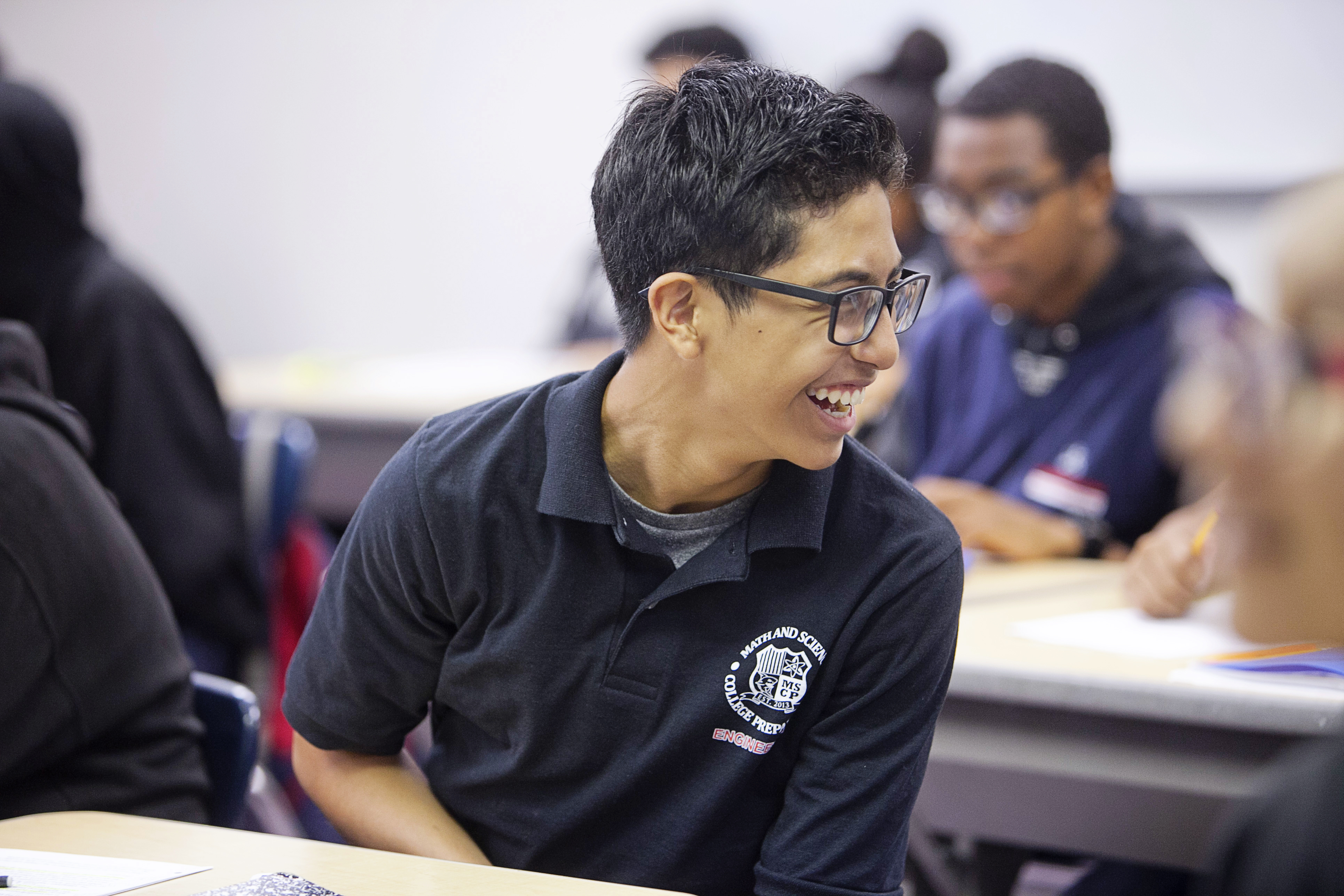 image of student smiling